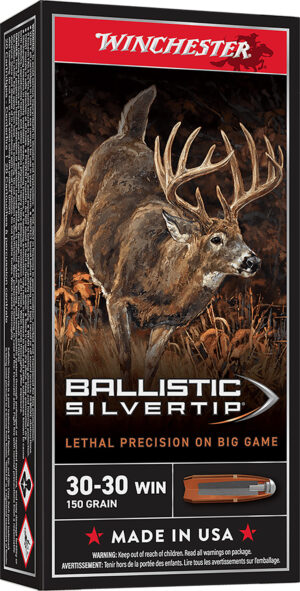 Winchester Ammo SBST3030 Ballistic Silvertip 30-30Win 150gr Rapid Controlled Expansion Polymer Tip 20 Per Box/10 Case