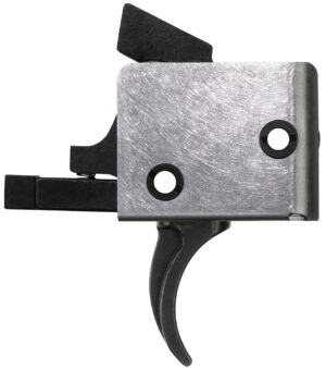CMC Triggers 91501 Drop-In Single-Stage Curved Trigger w/ 3-3.50 lbs Draw Weight & Black/Silver Finish