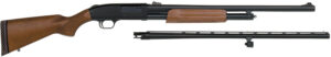 Mossberg 54264 500 Combo 12 Gauge 5+1 3" 24" Slugster/28" Vent Rib Steel Barrels, Dual Extractors, Blued Steel Receiver w/Integral Scope Mount, Fixed Wood Stock, Fully Rifled Bore Choke