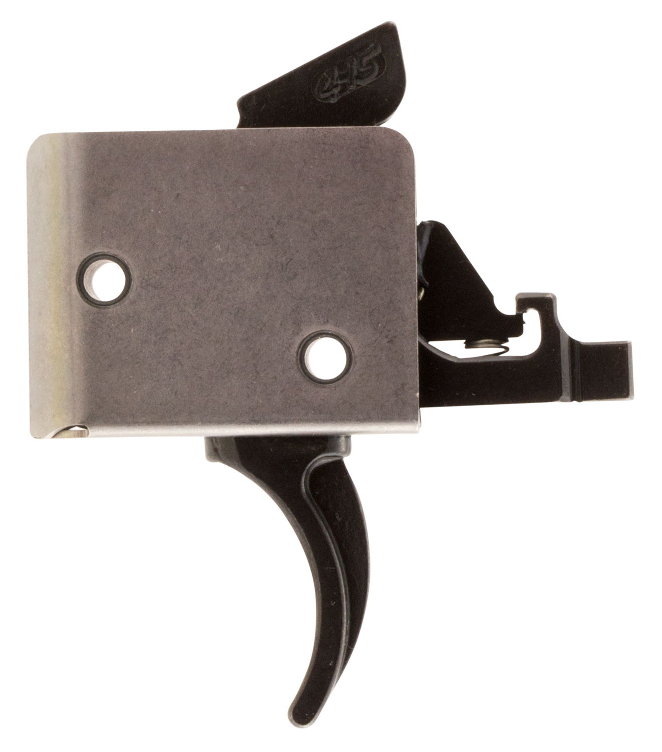 CMC Triggers 93502 Drop-In Two-Stage Curved Trigger w/ 2-4 lbs Draw Weight & Black/Silver Finish