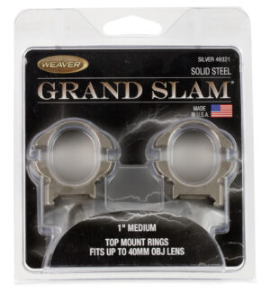 Weaver Mounts 49321 Grand Slam Silver 1" Medium