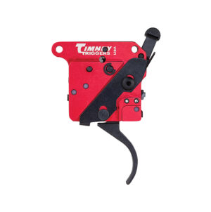 Timney Triggers 533 2-Stage  Two-Stage Curved Trigger with 1-1.50 lbs Draw Weight & Black/Red Finish for Remington 700 Right