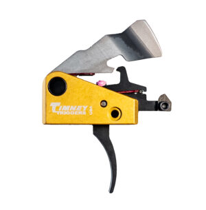 Timney Triggers 691S Featherweight  Single-Stage Curved Trigger with Black/Gold Finish for FN SCAR17