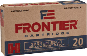Frontier Cartridge FR140 Military Grade Centerfire Rifle 223Rem 55gr Hollow Point Match 20 Per Box/25 Case