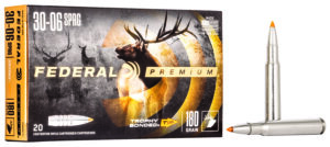 Federal P3006TT1 Premium 30-06Springfield 180gr Trophy Bonded Tip 20 Per Box/10 Case