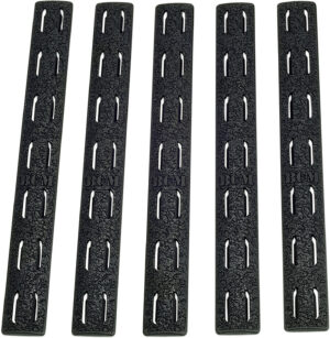 BCM KMRRPBLK5 Rail Panel Kit AR Platform KeyMod 5.55" Black Polymer 5 Pack