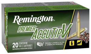 Remington Ammunition 29184 Premier Accutip-V 223Rem 50gr AccuTip V Boat Tail 20 Per Box/10 Case
