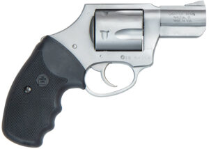 Charter Arms 73521 Mag Pug 357 Mag, 5 Shot 2.20" Matte Stainless Steel Barrel, Cylinder & Frame w/Black Finger Grooved Rubber Grip