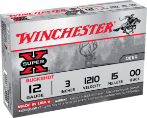 Winchester Ammo XB12300VP Super X 12Gauge 3" 15Pellets 00Buck Shot 15 Per Box/10 Case *Value Pack