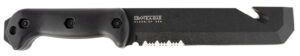 Ka-Bar BK3 Becker Tac Tool 7" Fixed Chisel w/Wire Cutter Part Serrated Black 1095 Cro-Van Blade, Black Ultramid Handle, Includes Sheath