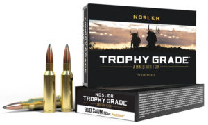 Nosler 60061 Trophy Grade  300RemSAUM 165gr Nosler Spitzer Partition 20 Per Box/10 Case