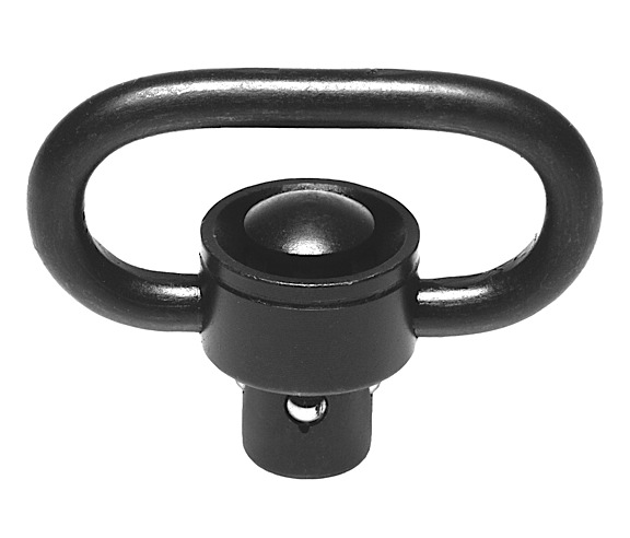 Troy Ind SMOUSSQ00BT00 SSQD Swivel 1" Push Button Black Stainless Steel