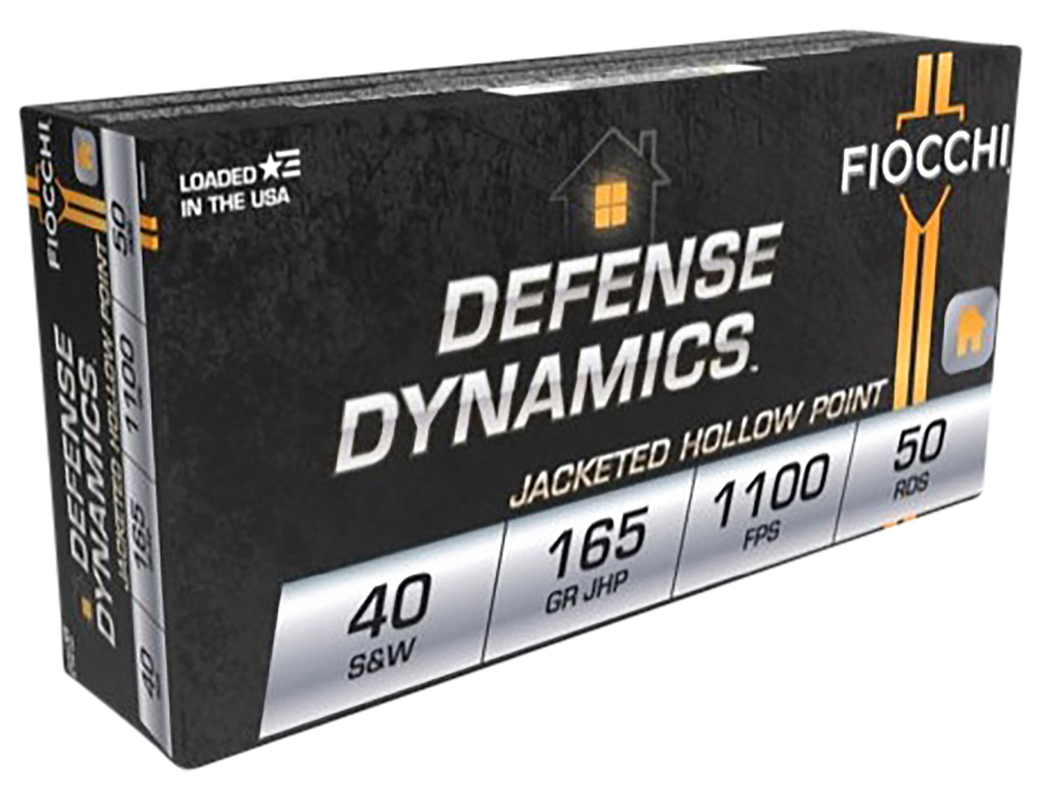 Fiocchi 40SWC Defense Dynamics 40S&W 165gr Jacketed Hollow Point 50 Per Box/20 Case