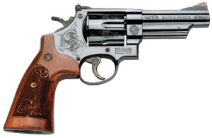 Smith & Wesson 150783 Model 29  44 Rem Mag or 44 S&W Spl Machine Engraved Blued Carbon Steel 4" Barrel, 6rd Cylinder & N-Frame, Wood Engraved Grip
