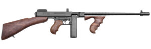 Thompson T1B 1927A-1 Deluxe 45 ACP Caliber with 16.50" Barrel, 20+1 Capacity Stick Magazine, Blued Metal Finish, Walnut Removable Fixed Stock & Wood Grip Right Hand
