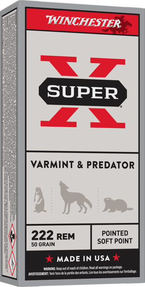 Winchester Ammo X222R Super X 222Rem 50gr Jacketed Soft Point 20 Per Box/10 Case