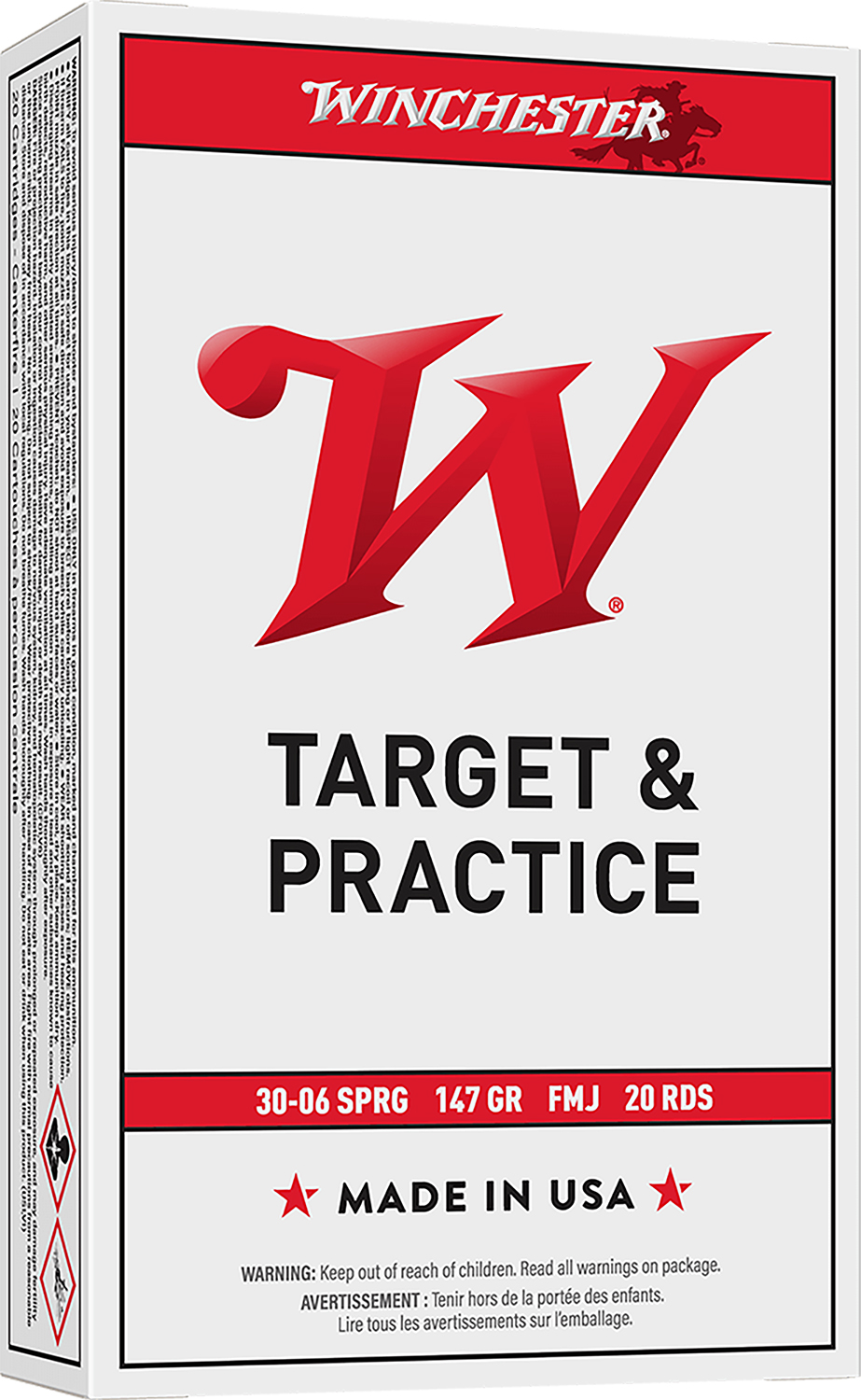 Winchester Ammo USA3006 USA 30-06Springfield 147gr Full Metal Jacket 20 Per Box/10 Case