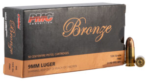 PMC 9G Bronze  9mmLuger 124gr Full Metal Jacket 50 Per Box/20 Case