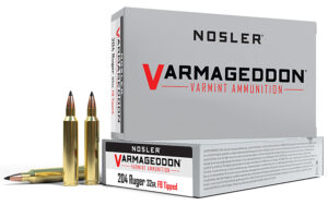Nosler 65115 Varmageddon 204Ruger 32gr Flat Base Tipped 20 Per Box/20 Case