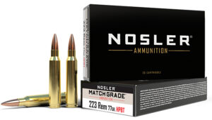 Nosler 60011 Match Grade 223Rem 77gr Custom Competition Hollow Point Boat Tail 20 Per Box/20 Case