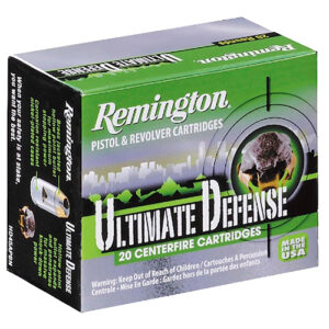 Remington Ammunition 28939 Ultimate Defense Full Size Handgun 40S&W 180gr Brass Jacketed Hollow Point 20 Per Box/25 Case