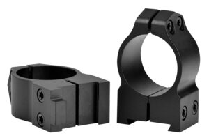 Warne 1BM Maxima Matte Black Steel 1" Tube Medium Vertical Split Dovetail, 0 MOA Fits CZ 550