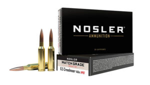 Nosler 43455 Match Grade 6.5Creedmoor 140gr Custom Competition Hollow Point Boat Tail 20 Per Box/10 Case