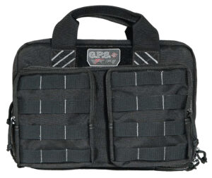 GPS Bags T1311PCB Tactical Quad +2 Black 1000D Polyester with YKK Lockable Zippers, 8 Mag Pockets, 2 Ammo Front Pockets, Visual ID Storage System & Holds Up To 6 Handguns