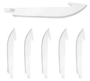 Outdoor Edge RR6 Replacement Blades RazorLite Drop Point 3.50" 420J2 Stainless Steel Blade Silver 6 Blades