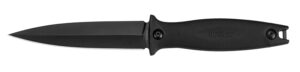 Kershaw 4007 Secret Agent 4.40" Fixed Spear Point Plain Black Oxide 8Cr13MoV SS Blade Black Glass-Filled Nylon Handle Includes Sheath