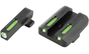 TruGlo TG13XD1A TFX  Black | Green Tritium & Fiber Optic White Outline Front Sight Green Tritium & Fiber Optic Rear Sight