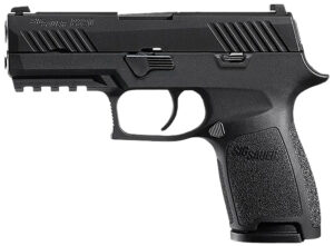 Sig Sauer 320C45BSS P320 Compact 45 ACP 9+1 3.90" Black Carbon Steel Barrel, Black Nitron Serrated Slide, Black Stainless Steel Frame w/Picatinny Rail Black Polymer Grips Right Hand