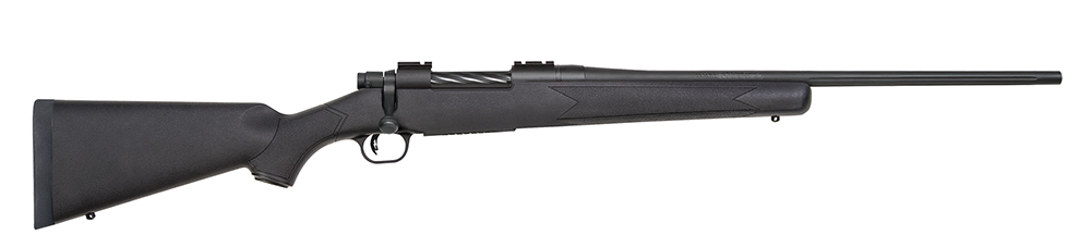 Mossberg 27892 Patriot Full Size 30-06 Springfield 5+1 22" Matte Blued Fluted Barrel, Drilled & Tapped Matte Blued Stainless Steel Receiver, Black Fixed Synthetic Stock, Right Hand