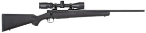 Mossberg 27932 Patriot 243 Win Caliber with 5+1 Capacity, 22" Fluted Barrel, Matte Blued Metal Finish & Black Synthetic Stock Right Hand (Full Size) Includes Vortex Crossfire II 3-9x40mm Scope