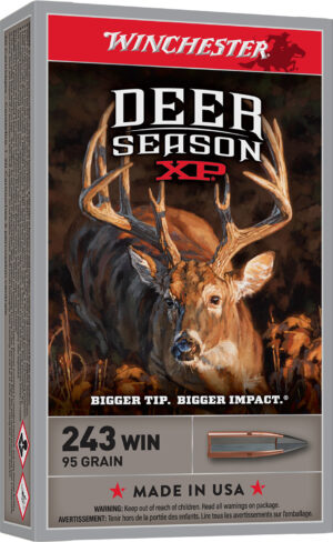 Winchester Ammo X243DS Deer Season XP 243Win 95gr Extreme Point 20 Per Box/10 Case