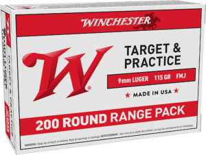 Winchester Ammo USA9W USA 9mmLuger 115gr Full Metal Jacket 200 Per Box/5 Case
