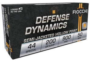 Fiocchi 44SA500 Defense Dynamics 44S&WSpl 200gr Semi Jacketed Hollow Point 50 Per Box/10 Case