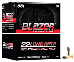 CCI 10022 Blazer Rimfire 22LR 38gr Lead Round Nose 525 Per Box/10 Case
