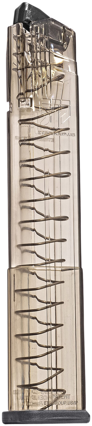 ETS Group SMKSG932030 Pistol Mags 30rd Extended 9mm Luger Fits Sig P320 Smoke Polymer