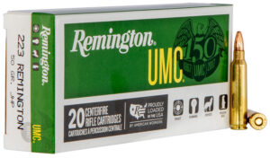 Remington Ammunition 23812 UMC 223Rem 50gr Jacketed Hollow Point 20 Per Box/10 Case