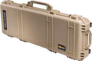 PELICAN 1720 PROTECTOR CASE W/ - WHEELS 3 PC FOAM 42" GUNS TAN