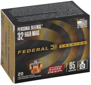 Federal P32HRHSD1 Hydra-Shok Deep  32H&RMag 85gr Jacketed Hollow Point 20 Per Box/10 Case