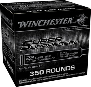 Winchester Ammo SUP22LRB2 Super Suppressed 22LR 45gr 350 Per Box/4 Case