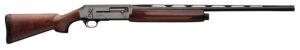 Browning 011413305 Silver Field 12 Gauge 26" 3" 4+1, Alloy Receiver With Silver/Matte Black  Bi-Tone  Finish, Satin Turkish Walnut Stock With Cut Checkering