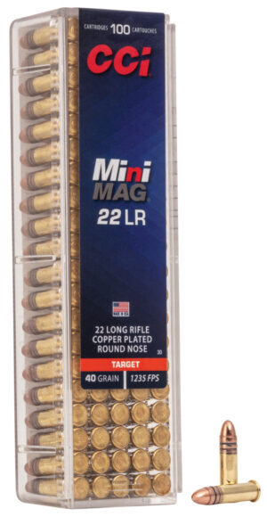 CCI 0030 Mini-Mag High Velocity 22LR 40gr Copper Plated Round Nose 100 Per Box/50 Case