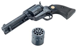Chiappa Firearms CF340155D SAA 1873  Medium Frame 22 LR 22 WMR 10 Shot, 4.75" Blued Steel Barrel, Blued Steel Frame, Blued Cylinder, Black Polymer Grip, Exposed Hammer