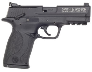 Smith & Wesson 108390 M&P 22  Compact Frame 22 LR 10+1, 3.60" Black Steel Barrel, Black Hard Coat Anodized Serrated Slide, Black Polymer Frame w/Picatinny Rail Frame & Grip, Ambidextrous, Thumb Safety