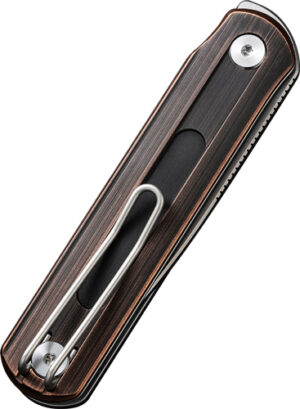 CIVIVI KNIFE FOLDIS 2.67" BLK - HAND RUBBED COPPER/SILVER