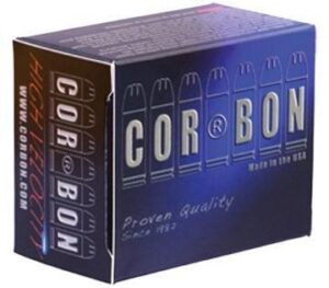 Corbon Self-Defense JHP Handgun Ammunition 9mm Luger +p 115 gr JHP 1350 fps 20/box