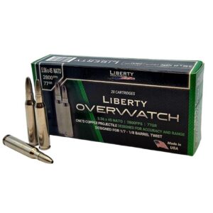 Liberty Overwatch Rifle Ammunition 5.56mm 77gr OTM 2800 fps 20/ct